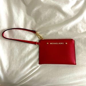 Michael Kors Red Hand Wallet/Bag/Wrislet